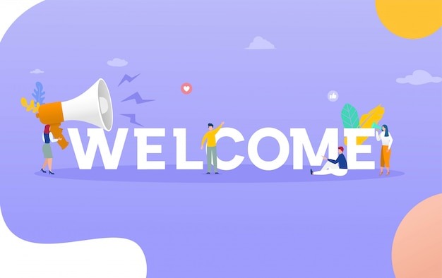 歡迎插圖